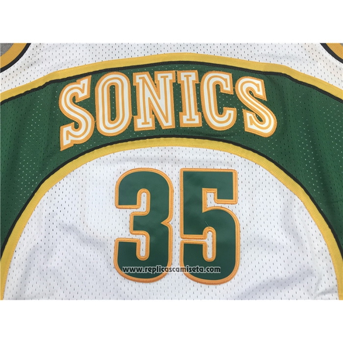 Camiseta Seattle SuperSonics Kevin Durant #35 Mitchell & Ness 2007-08 Blanco